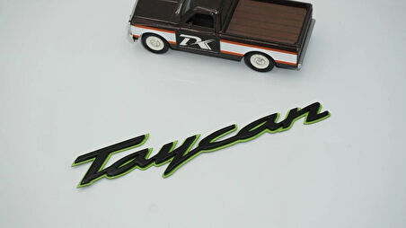 DK Tuning Porsche Taycan Yeşil Siyah ABS Yazı Logo Arma