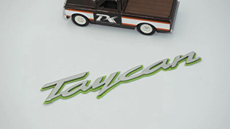 DK Tuning Porsche Taycan Yeşil Gri ABS Yazı Logo Arma