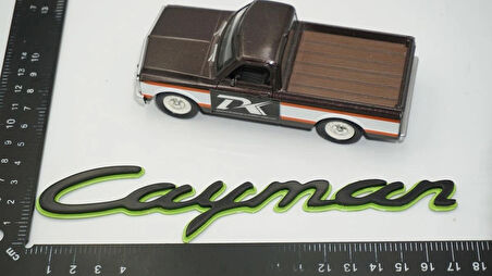 DK Tuning Porsche Cayman Yeşil Siyah ABS Yazı Logo Arma