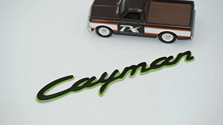 DK Tuning Porsche Cayman Yeşil Siyah ABS Yazı Logo Arma