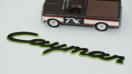 DK Tuning Porsche Cayman Yeşil Siyah ABS Yazı Logo Arma