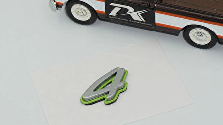DK Tuning Porsche 4 Green Yeşil Gri ABS Yazı Logo Arma