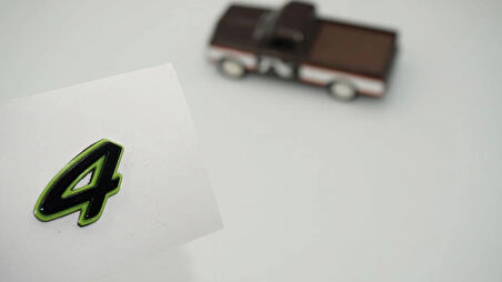 DK Tuning Porsche 4 Green Black Yeşil Siyah ABS Yazı Logo Arma