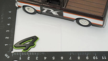 DK Tuning Porsche 4 Green Black Yeşil Siyah ABS Yazı Logo Arma