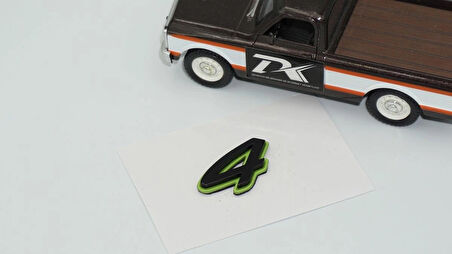 DK Tuning Porsche 4 Green Black Yeşil Siyah ABS Yazı Logo Arma