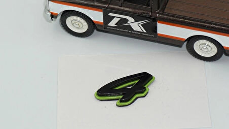 DK Tuning Porsche 4 Green Black Yeşil Siyah ABS Yazı Logo Arma