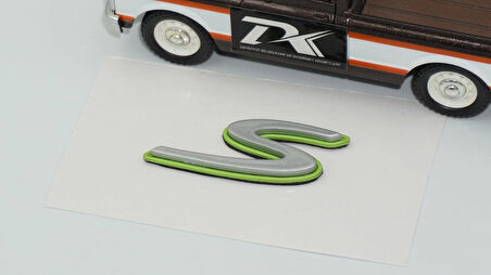 DK Tuning Porsche S Green Yeşil Gri ABS Yazı Logo Arma