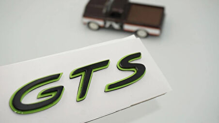 DK Tuning Porsche GTS Green Black Yeşil Siyah ABS Yazı Logo Arma