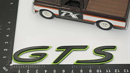 DK Tuning Porsche GTS Green Black Yeşil Siyah ABS Yazı Logo Arma