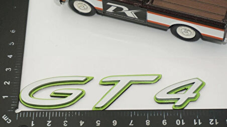 DK Tuning Porsche GT4 Green Yeşil Gri ABS Yazı Logo Arma