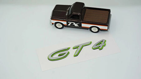 DK Tuning Porsche GT4 Green Yeşil Gri ABS Yazı Logo Arma