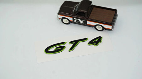 DK Tuning Porsche GT4 Green Black Yeşil Siyah ABS Yazı Logo Arma