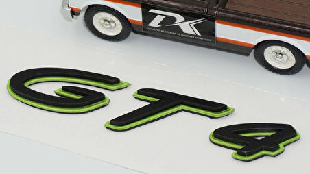 DK Tuning Porsche GT4 Green Black Yeşil Siyah ABS Yazı Logo Arma