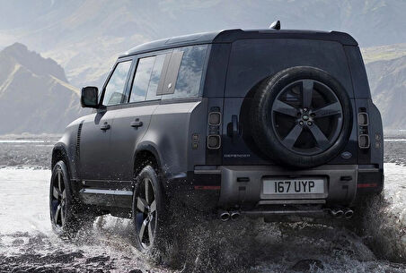 DK Tuning Land Rover Defender L663 Gri Bagaj Yazı Logo Arma