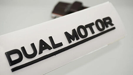 DK Tuning Tesla Dual Motor Bagaj Siyah Yazı Logo Arma