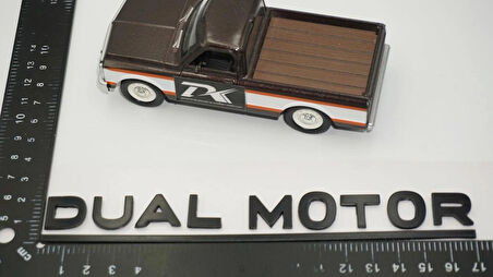 DK Tuning Tesla Dual Motor Bagaj Siyah Yazı Logo Arma