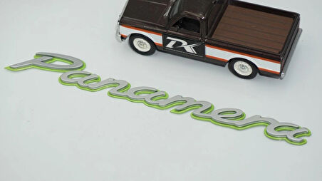 DK Tuning Porsche Panamera Yeşil Gri ABS Yazı Logo Arma