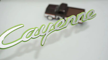 DK Tuning Porsche Cayenne Yeşil Gri ABS Yazı Logo Arma