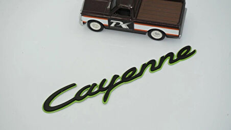 DK Tuning Porsche Cayenne Yeşil Siyah ABS Yazı Logo Arma