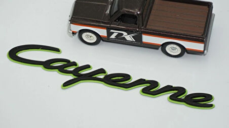 DK Tuning Porsche Cayenne Yeşil Siyah ABS Yazı Logo Arma