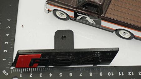 DK Tuning RS4 Siyah Kırmızı Ön Panjur Logo Arma Audi İle Uyumlu