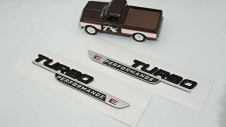 DK Tuning Turbo E Performance Gri Siyah Çamurluk Yanı Logo Benz İle Uyumlu