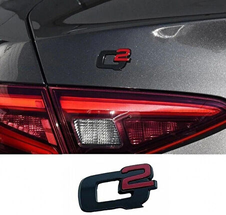 DK Tuning Alfa Romeo Q2 Kırmızı Siyah Bagaj Logo Arma
