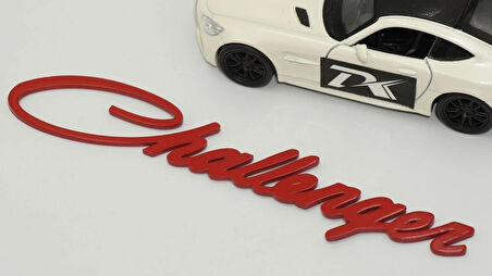 DK Tuning Dodge Challenger Bagaj Kırmızı Yazı Logo Arma