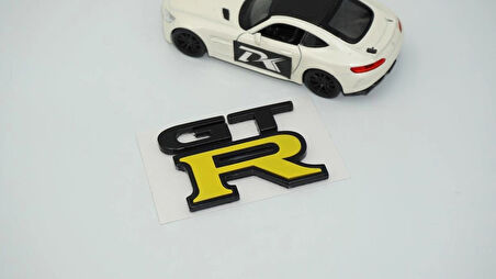 DK Tuning Nissan GTR Bagaj Sarı Siyah Logo Amblem Arma