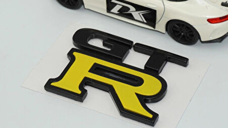 DK Tuning Nissan GTR Bagaj Sarı Siyah Logo Amblem Arma
