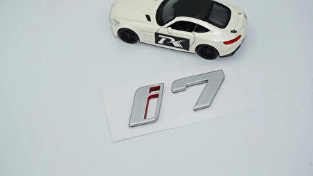 DK Tuning Yeni i7 Bagaj Gri Kırmızı ABS Yazı Logo Bmw İle Uyumlu