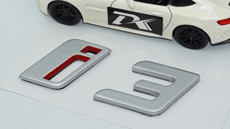 DK Tuning Yeni i3 Bagaj Kırmızı Gri ABS Yazı Logo Bmw İle Uyumlu