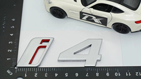 DK Tuning i4 Bagaj Kırmızı Gri ABS Yazı Logo Arma Bmw İle Uyumlu