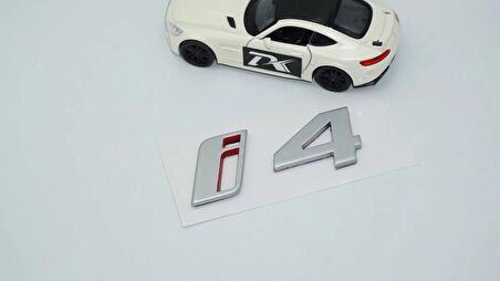 DK Tuning i4 Bagaj Kırmızı Gri ABS Yazı Logo Arma Bmw İle Uyumlu