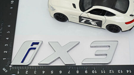 DK Tuning Yeni iX3 Bagaj Gri Mavi ABS Yazı Logo Bmw İle Uyumlu