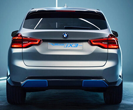 DK Tuning Yeni iX3 Bagaj Gri Mavi ABS Yazı Logo Bmw İle Uyumlu