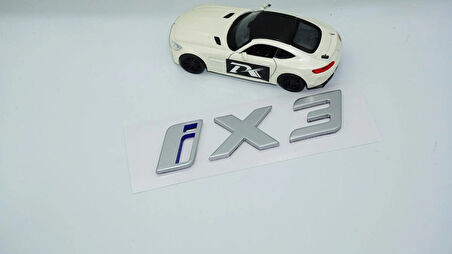 DK Tuning Yeni iX3 Bagaj Gri Mavi ABS Yazı Logo Bmw İle Uyumlu