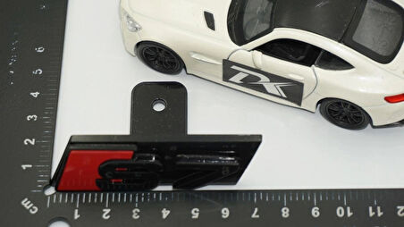 DK Tuning S7 Siyah Kırmızı Ön Panjur Logo Arma Audi İle Uyumlu