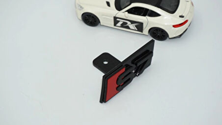 DK Tuning S7 Siyah Kırmızı Ön Panjur Logo Arma Audi İle Uyumlu
