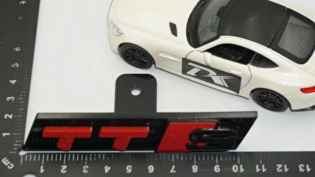 DK Tuning TTS Siyah Kırmızı Ön Panjur Logo Arma Audi İle Uyumlu