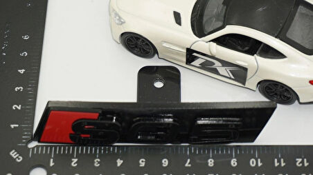 DK Tuning SQ5 Siyah Kırmızı Ön Panjur Logo Arma Audi İle Uyumlu