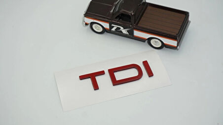 DK Tuning Audi TDi Yeni Nesil Bagaj Kırmızı ABS Yazı Logo Amblem