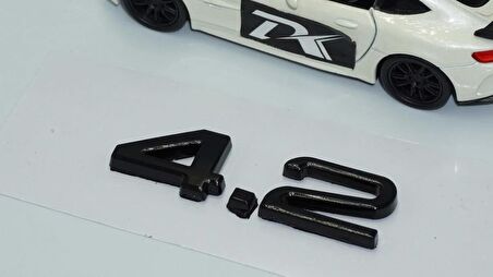 DK Tuning Audi 4.2 A3 A4 A6 A5 A7 A8 Bagaj Siyah ABS 3M 3D Yazı Logo