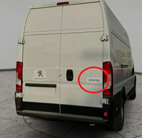 DK Tuning Peugeot Boxer Bagaj 2025+ Koyu Gri Logo Amblem Arma