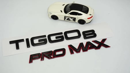 DK Tuning Chery Tiggo 8 Pro Max Bagaj Kırmızı Siyah ABS Yazı Logo Amblem