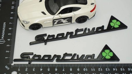DK Tuning Alfa Romeo Sportiva Yonca Siyah Yeşil Logo Amblem Arma Seti