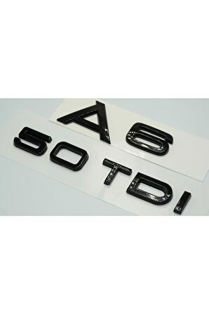 Audi A6 50 Tdi Parlak Siyah Abs 3m 3d Bagaj Yazı Logo Orjinal Ürün