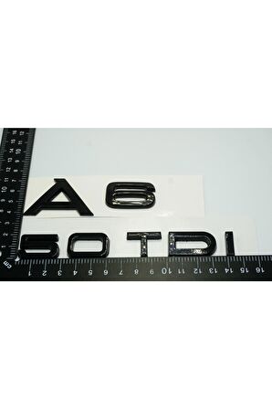 Audi A6 50 Tdi Parlak Siyah Abs 3m 3d Bagaj Yazı Logo Orjinal Ürün