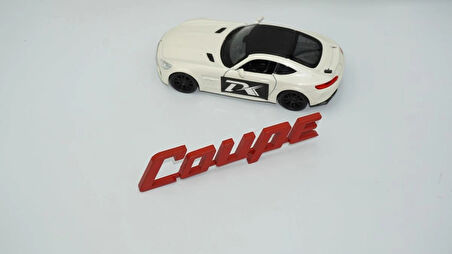 DK Tuning Coupe Kırmızı ABS 3M 3D Bagaj Yazı Logo