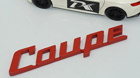 DK Tuning Coupe Kırmızı ABS 3M 3D Bagaj Yazı Logo